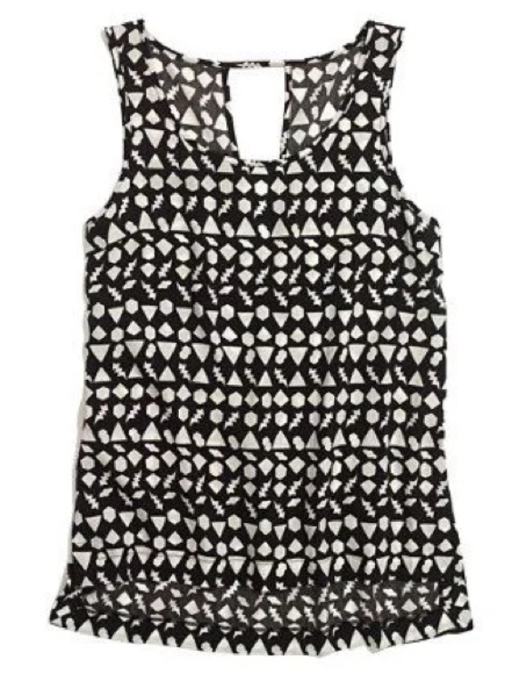 Something else by Natalie Wood 4 black with white design tank